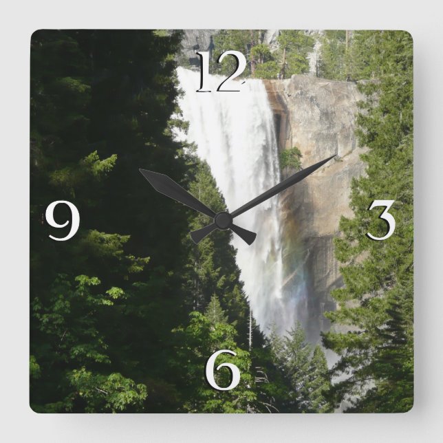 Vernal Falls II in Yosemite National Park Square Wall Clock (Front)