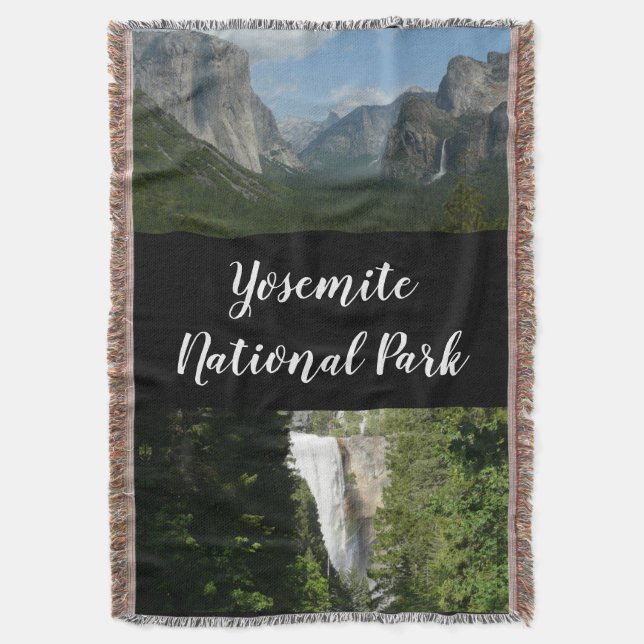 Vernal Falls II in Yosemite National Park Throw Blanket (Front Vertical)
