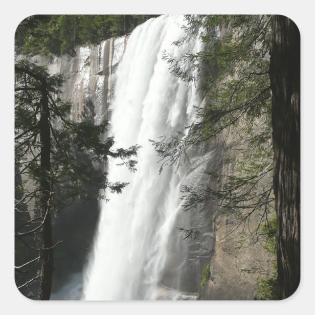 Vernal Falls III at Yosemite National Park Square Sticker (Front)