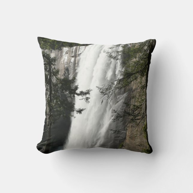 Vernal Falls III at Yosemite National Park Throw Pillow (Front)