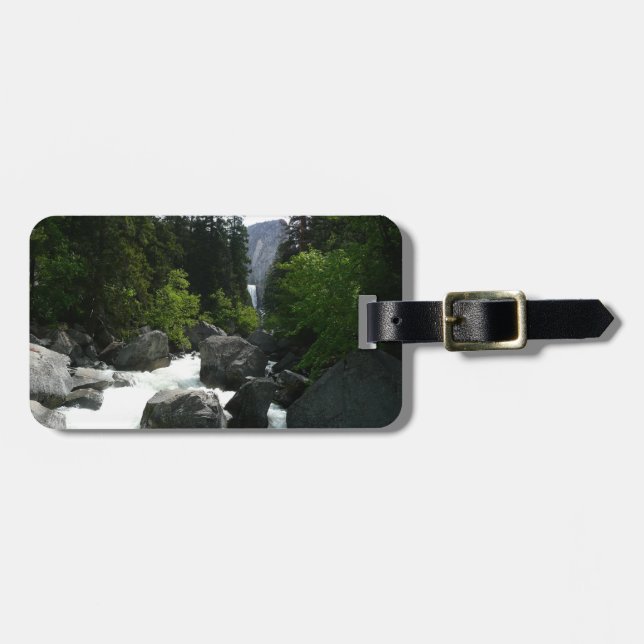 Vernal Falls in the Distance at Yosemite Luggage Tag (Front Horizontal)