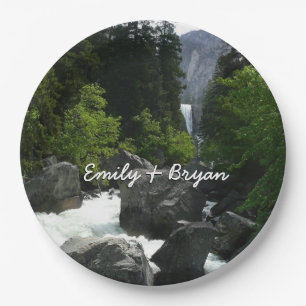 Vernal Falls in the Distance at Yosemite Paper Plates