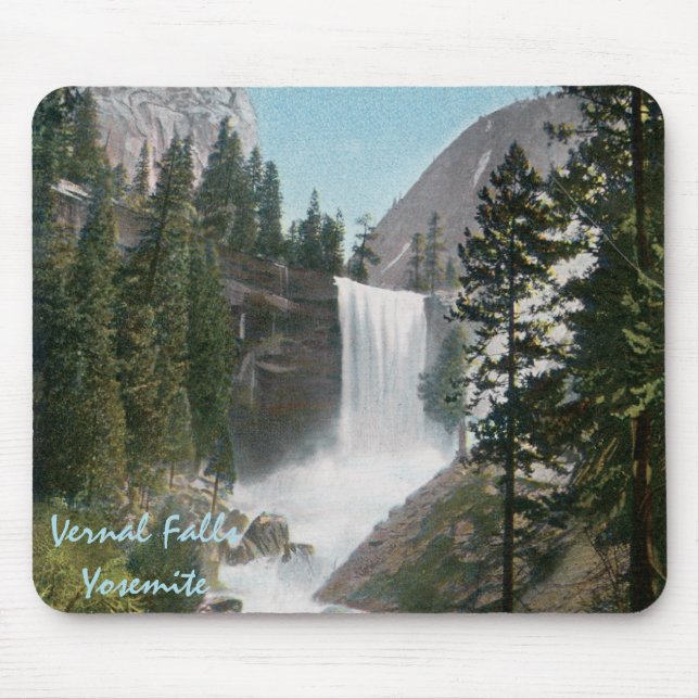 Vernal Falls Vintage Yosemite Mousepad (Front)