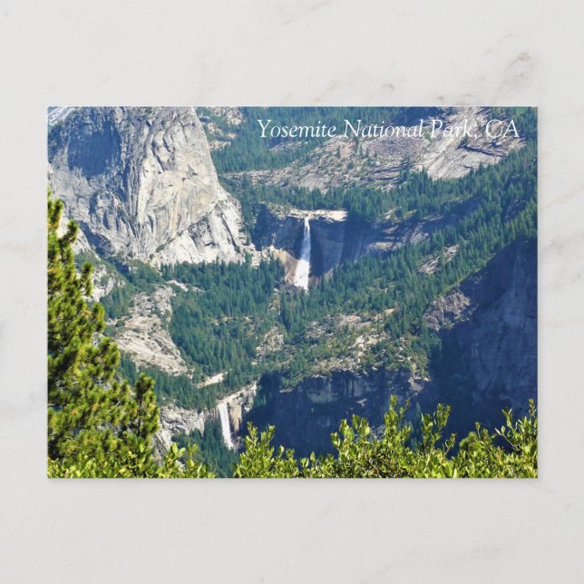 Vernal & Nevada Falls from Glacier Point, CA Postc Postcard (Front)