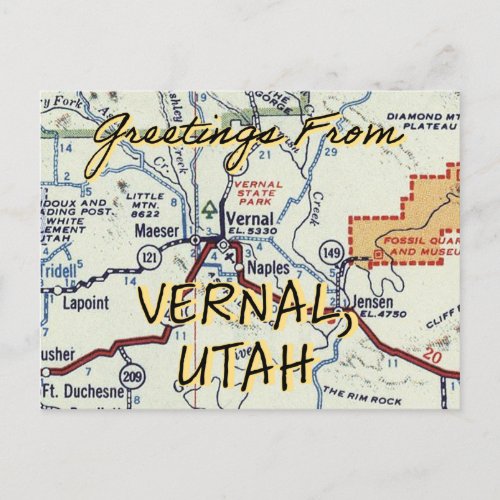 Vernal Utah Postcard