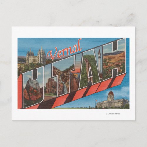 Vernal UtahLarge Letter ScenesVernal UT Postcard