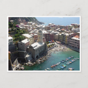 vernazza church postcard