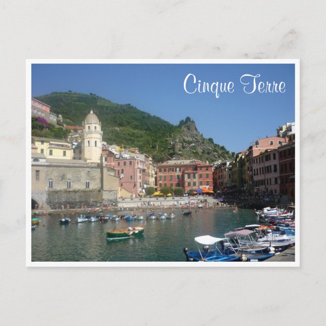 vernazza cinque harbor postcard (Front)