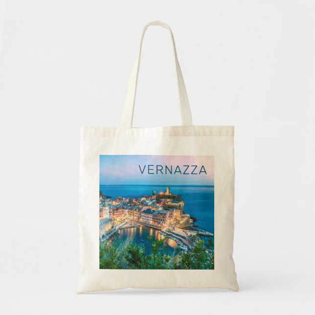 Vernazza Cinque Terre La Spezia Italy Panorama Tote Bag (Front)