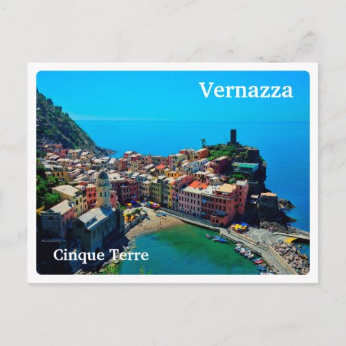 VERNAZZA _ Cinque Terre  _ Liguria _ PANORAMA _ Postcard