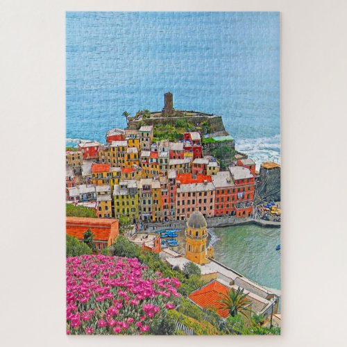 VERNAZZA  _ Cinque Terre _ panorama _ Liguria _ Jigsaw Puzzle