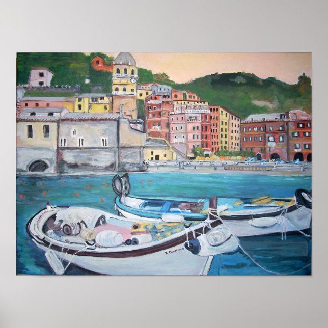 Vernazza Harbor, Cinque Terre Poster (Front)