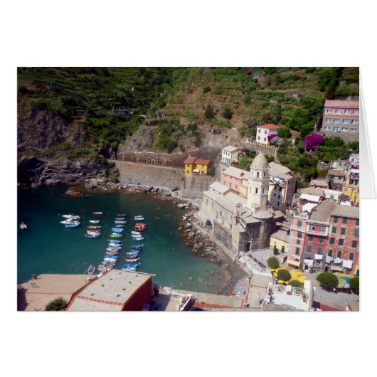 vernazza harbour italy cards (Front Horizontal)