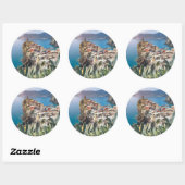 Vernazza town in the Cinque Terre Classic Round Sticker (Sheet)