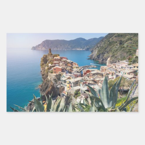 Vernazza town in the Cinque Terre Rectangular Sticker