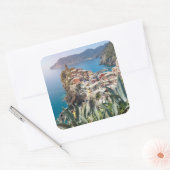 Vernazza town in the Cinque Terre Square Sticker (Envelope)