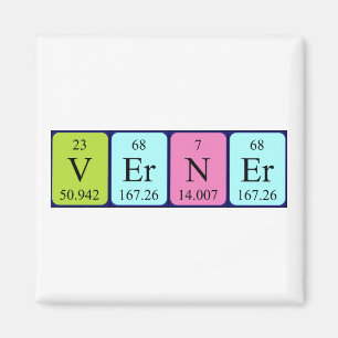 Verner periodic table name magnet
