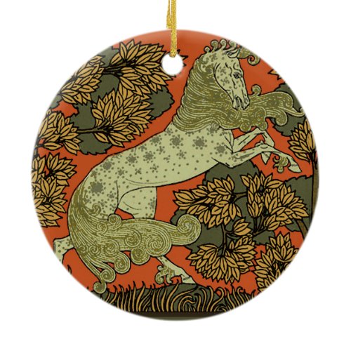 Verneuil Art Nouveau Horse: Vintage Equestrian Ceramic Ornament