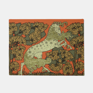 Verneuil Art Nouveau Horse: Vintage Equestrian Doormat