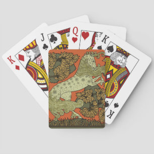 Verneuil Art Nouveau Horse: Vintage Equestrian Poker Cards