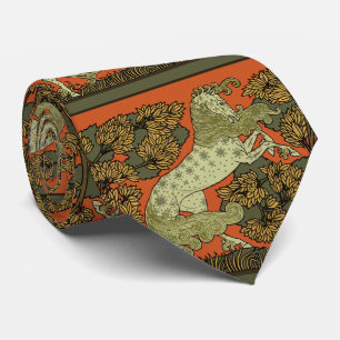 Verneuil Art Nouveau Horse: Vintage Equestrian Tie