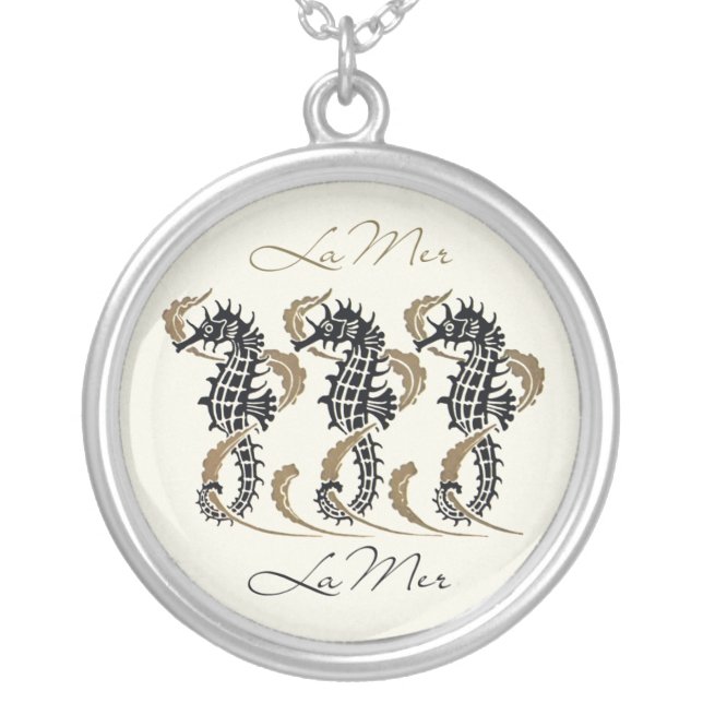 Verneuil Art Nouveau Seahorse Pendant Necklace (Front)