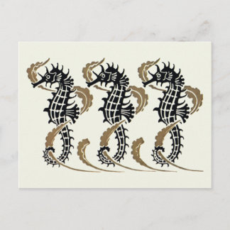 Verneuil Art Nouveau Seahorse Postcards