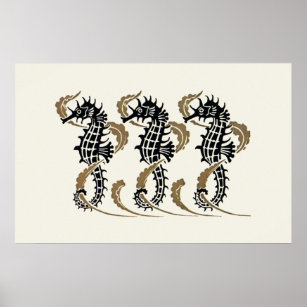 Abstract Seahorse Art & Wall Décor | Zazzle
