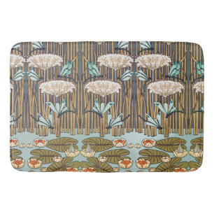 Verneuil Dragonfly Water Lily Art Nouveau: Vintage Bath Mat