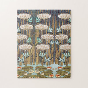 Verneuil Dragonfly Water Lily Art Nouveau: Vintage Jigsaw Puzzle
