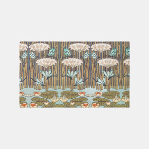Verneuil Dragonfly Water Lily Art Nouveau: Vintage Outdoor Rug