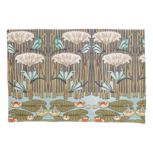 Verneuil Dragonfly Water Lily Art Nouveau: Vintage Pillow Case