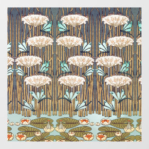 Verneuil Dragonfly Water Lily Art Nouveau: Vintage Window Cling