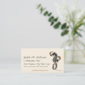 Verneuil Seahorse Art Nouveau Business Cards (Standing Front)