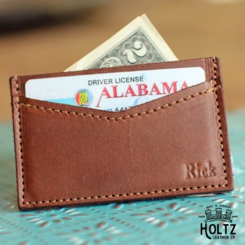 Vernon Fine Leather Front Pocket Card Wallet by holtzleather at Zazzle
