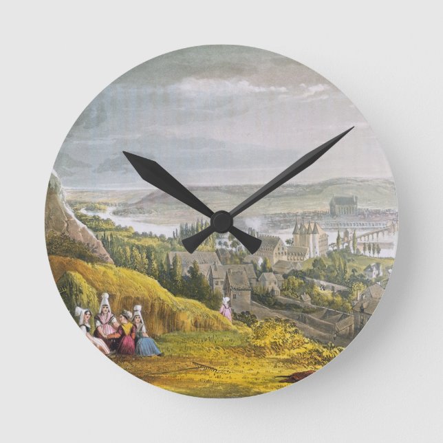 Vernon, from 'Views on the Seine', engraved by Tho Round Clock (Front)