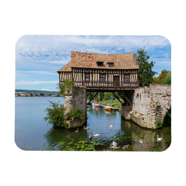 Vernon Old mill (vieux moulin) - Normandy, France Magnet (Horizontal)