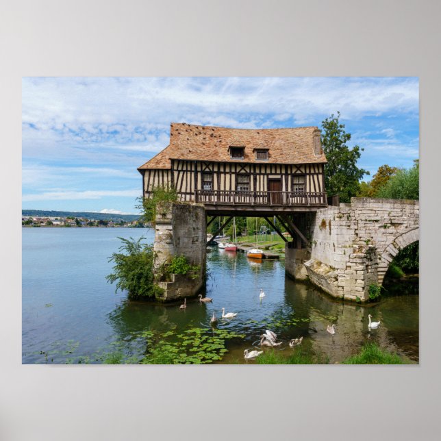 Vernon Old mill (vieux moulin) - Normandy, France Poster (Front)