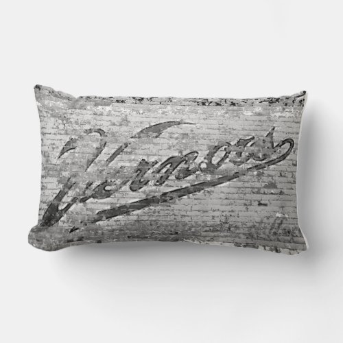 Vernors Brick Wall Ann Arbor Michigan Lumbar Pillow
