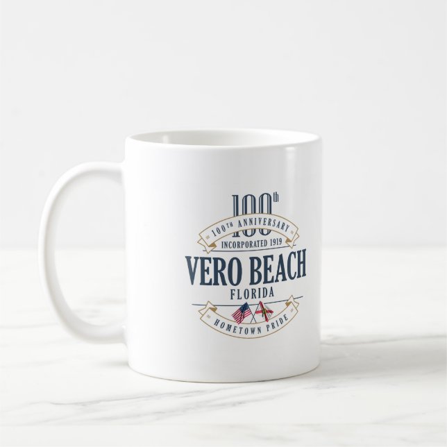 Vero Beach, Florida 100th Anniversary Mug (Left)