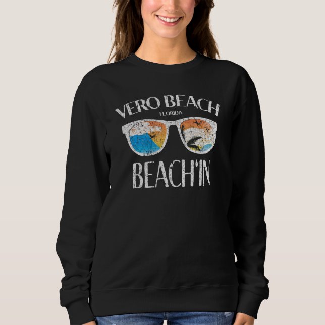 Vero Beach Florida Beach Vacation Sunset Sweatshirt (Front)