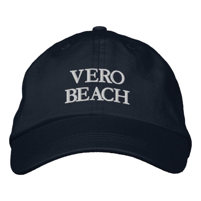 Vero Beach Florida Embroidered Baseball Hat (Front)