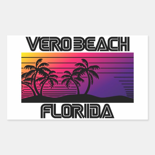 Vero Beach Florida Rectangular Sticker (Front)