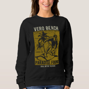 Vero Beach Florida Retro Distressed Style Souvenir Sweatshirt