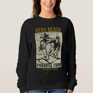 Vero Beach Florida Retro Distressed Style Souvenir Sweatshirt