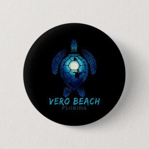 Vero Beach Florida Sea Turtle Beach Lover Ocean An Button