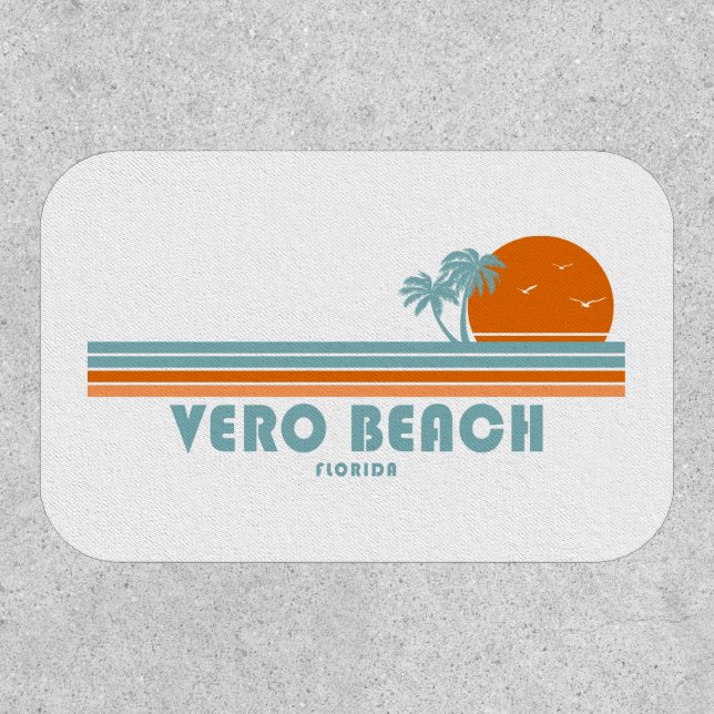 Vero Beach Florida Sun Palm Trees Patch (Front)