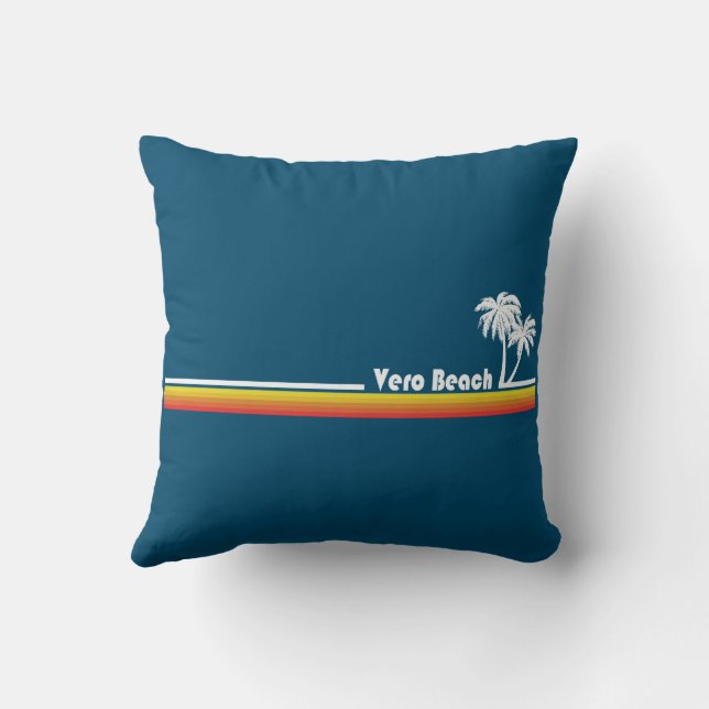 Vero Beach Florida Throw Pillow (Back)