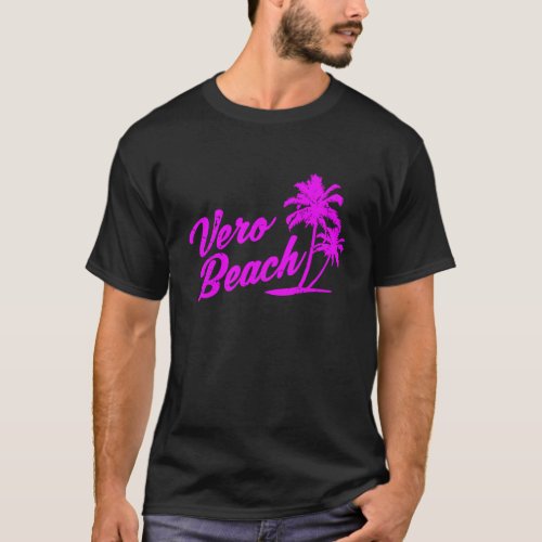 Vero Beach Florida Vintage Retro Distressed Souven T_Shirt
