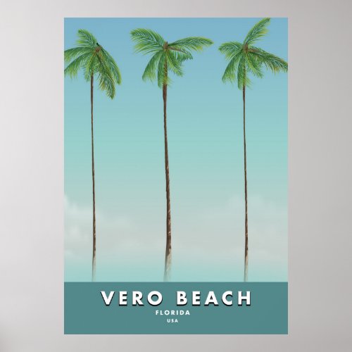 Vero Beach Florida vintage travel poster